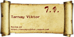 Tarnay Viktor névjegykártya